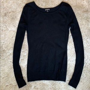 Express Black Mesh Sleeve Top Size S